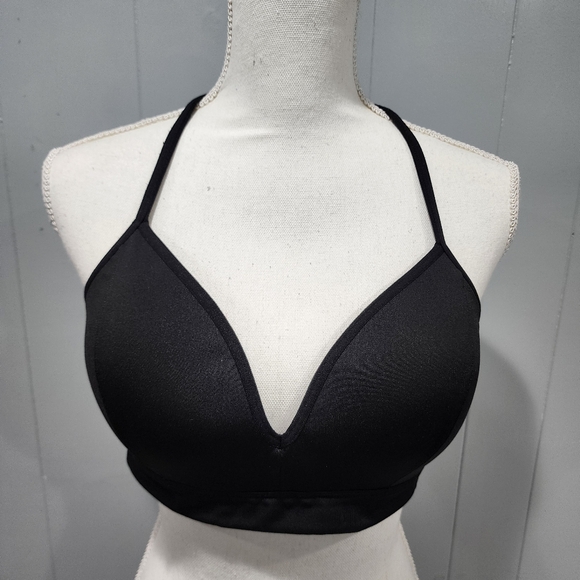 Athleta Pullover Black Sports Bra - Size Large - Picture 1 of 8
